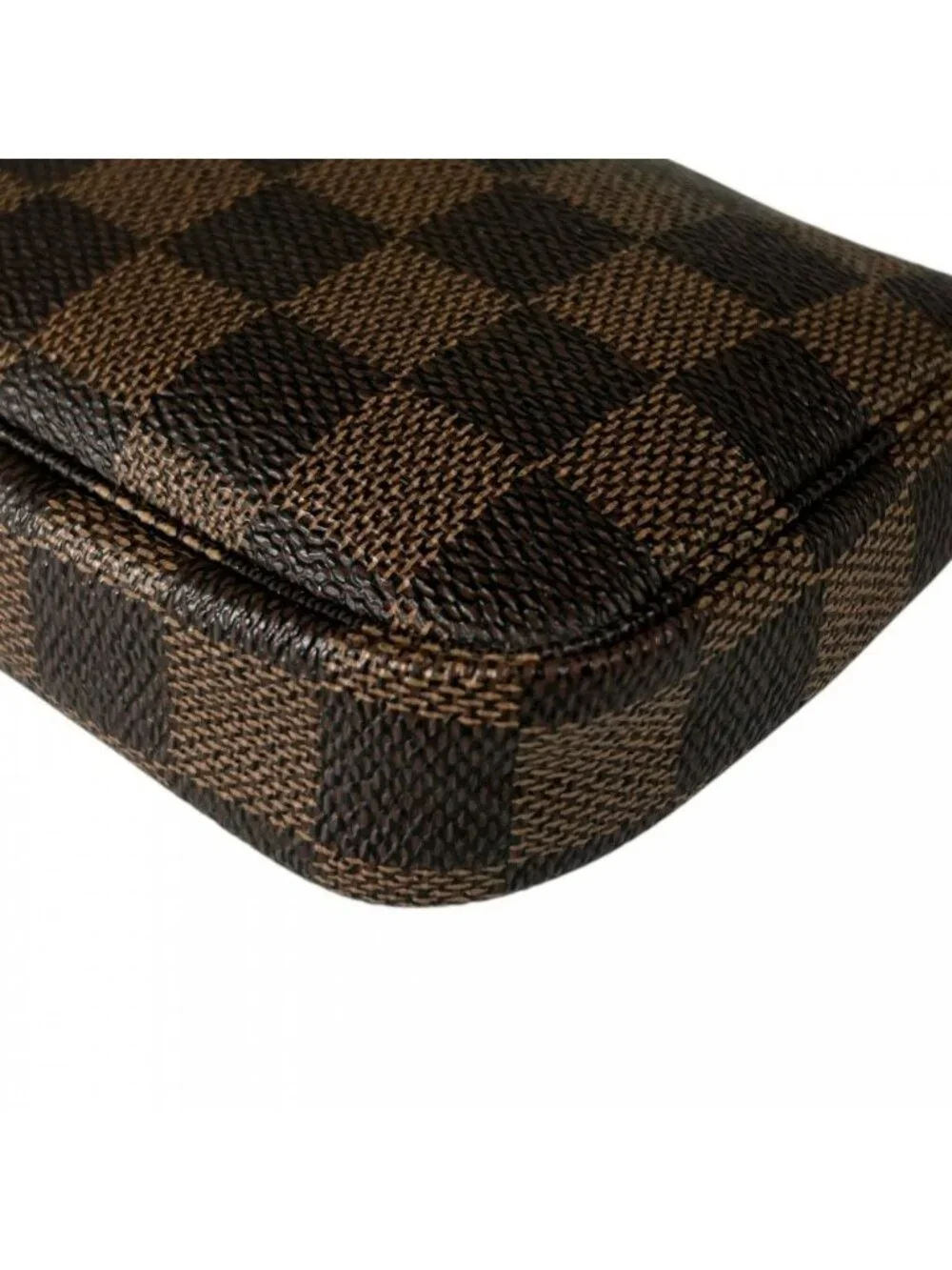 Louis Vuitton Pouch Damier Canvas Brown Gold